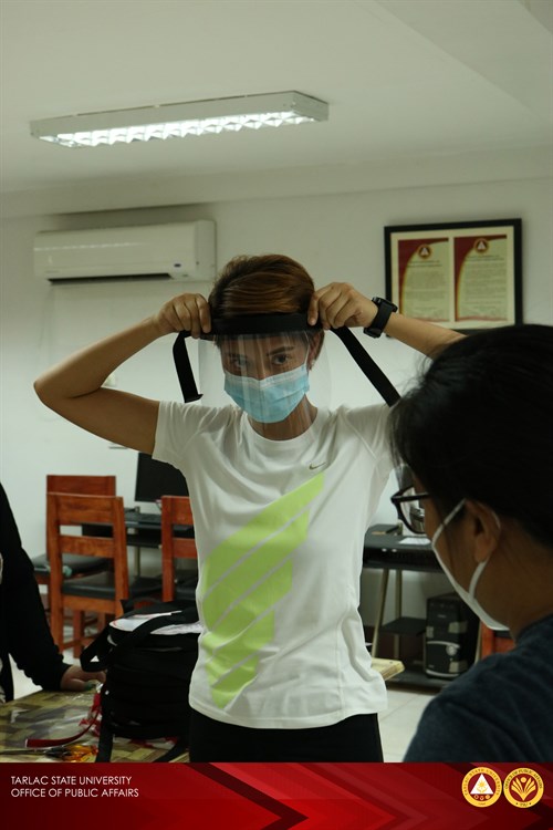 TSU 3 Face Shield Tried On By Faculty