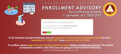 Confirmation Of Enrollment Continuing Students