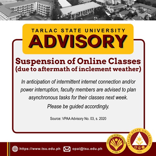 Suspension Of Online Classes