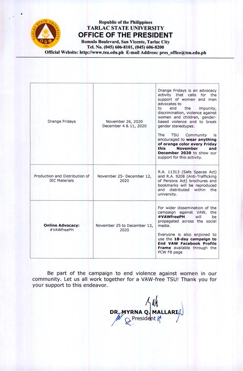 TSU MEMORANDUM CIRCULAR NO. 16 S . 2020-page -003